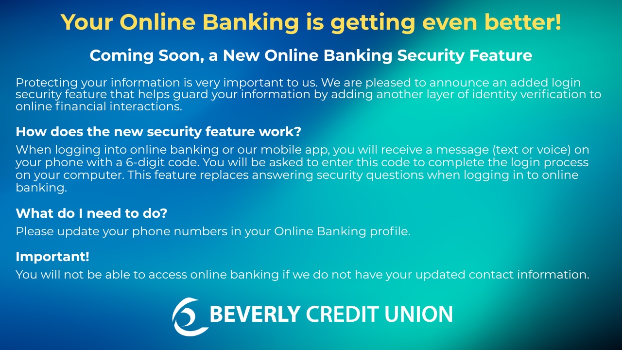 Online Banking Upgrade Coming Soon
